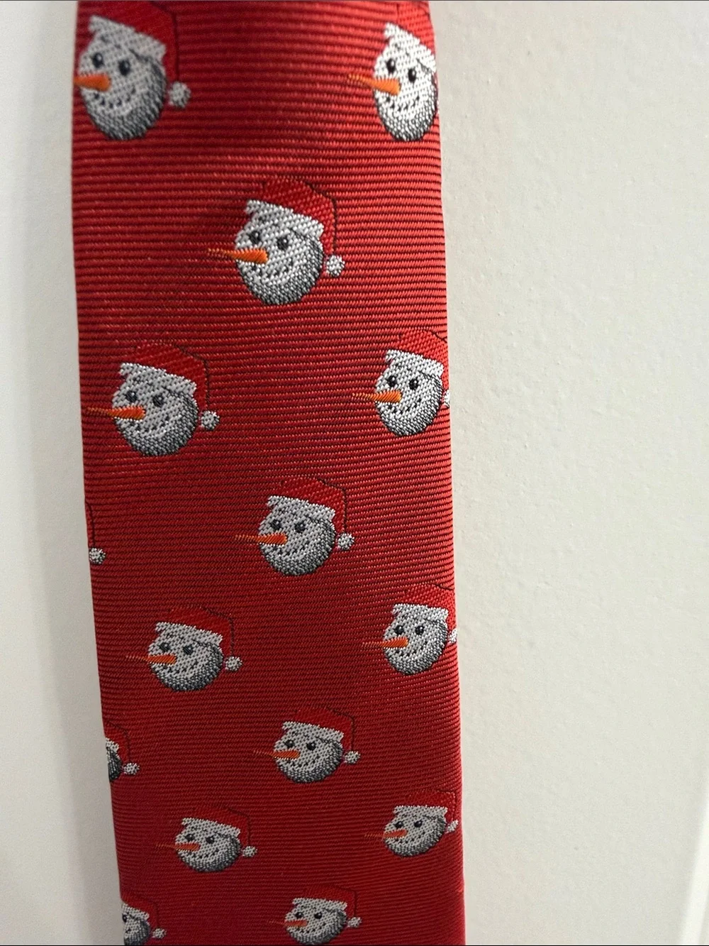 Kids Adjustable Red Patterned Tie